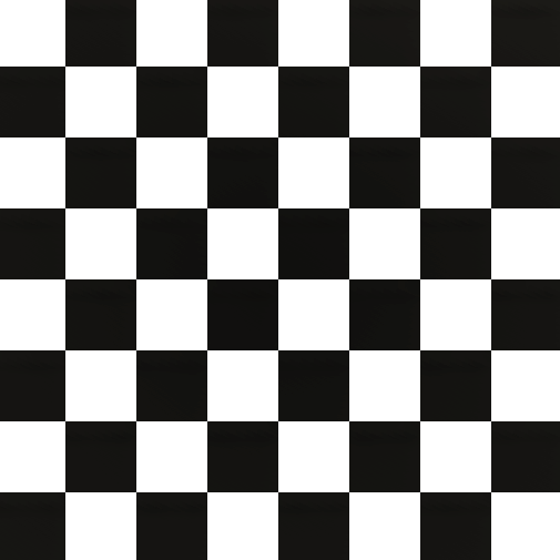 Black-and-white checkerboard distortion study
