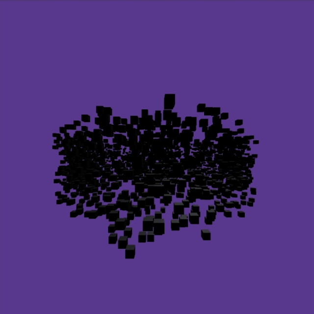 Purple particle logo animation
