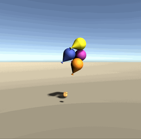 Balloon movement prototype in a 3D environment