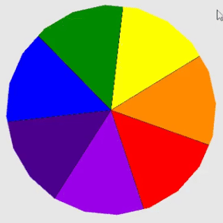 Animated multicolor Newton color wheel
