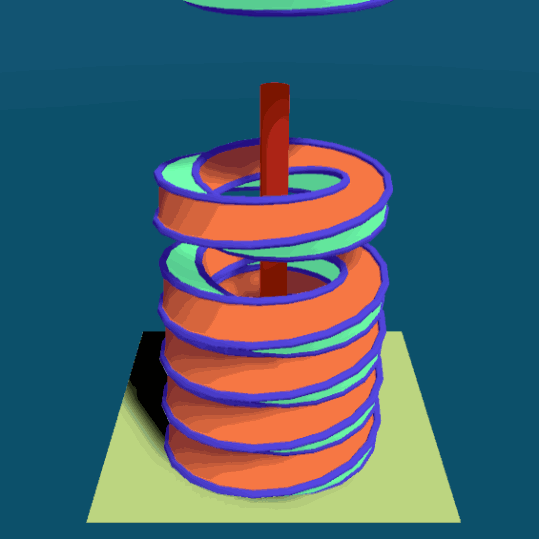 Colorful stacked-ring physics experiment